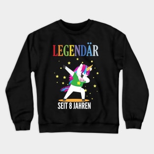 8th birthday unicorn Crewneck Sweatshirt